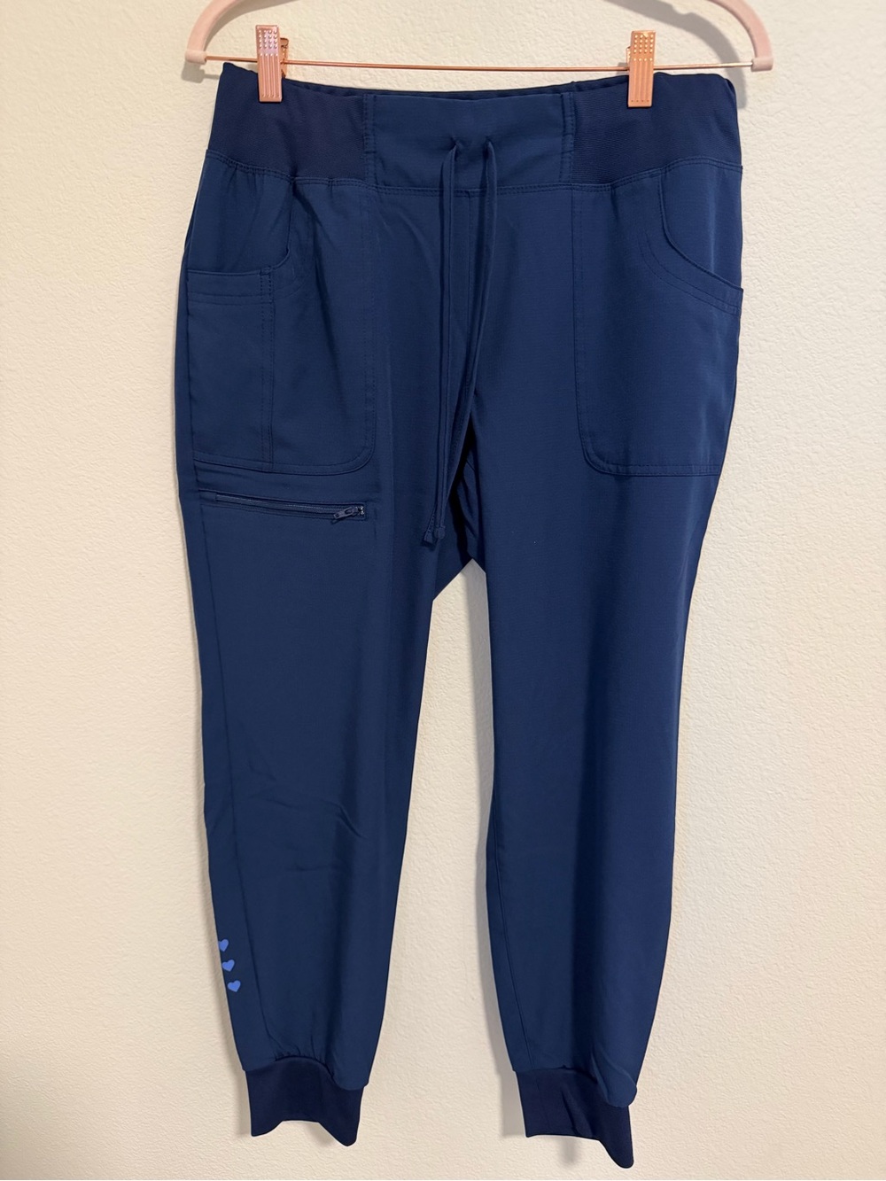 HeartSoul Navy Drawstring Jogger Pants with Zip Pocket